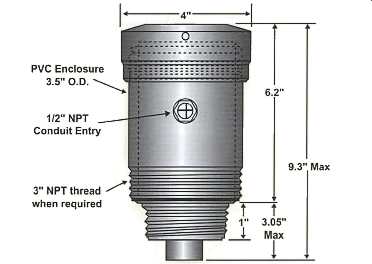 Babbitt ABM Ultrasonic Transmitter dimensions